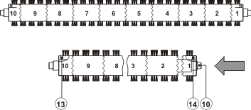 Gereinigte B��stensegmente montieren