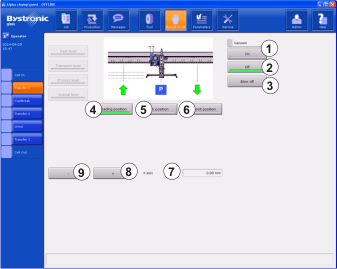 Transfer 1 bis 3 Schaltflächen