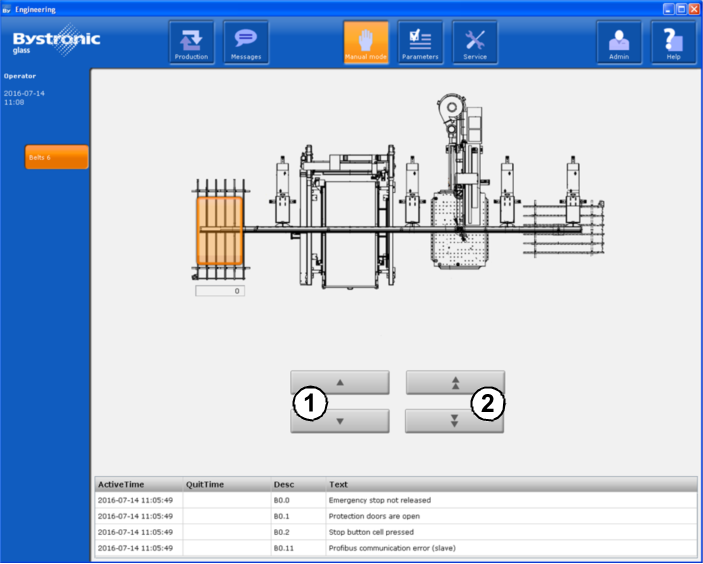 Handbetrieb Förderer